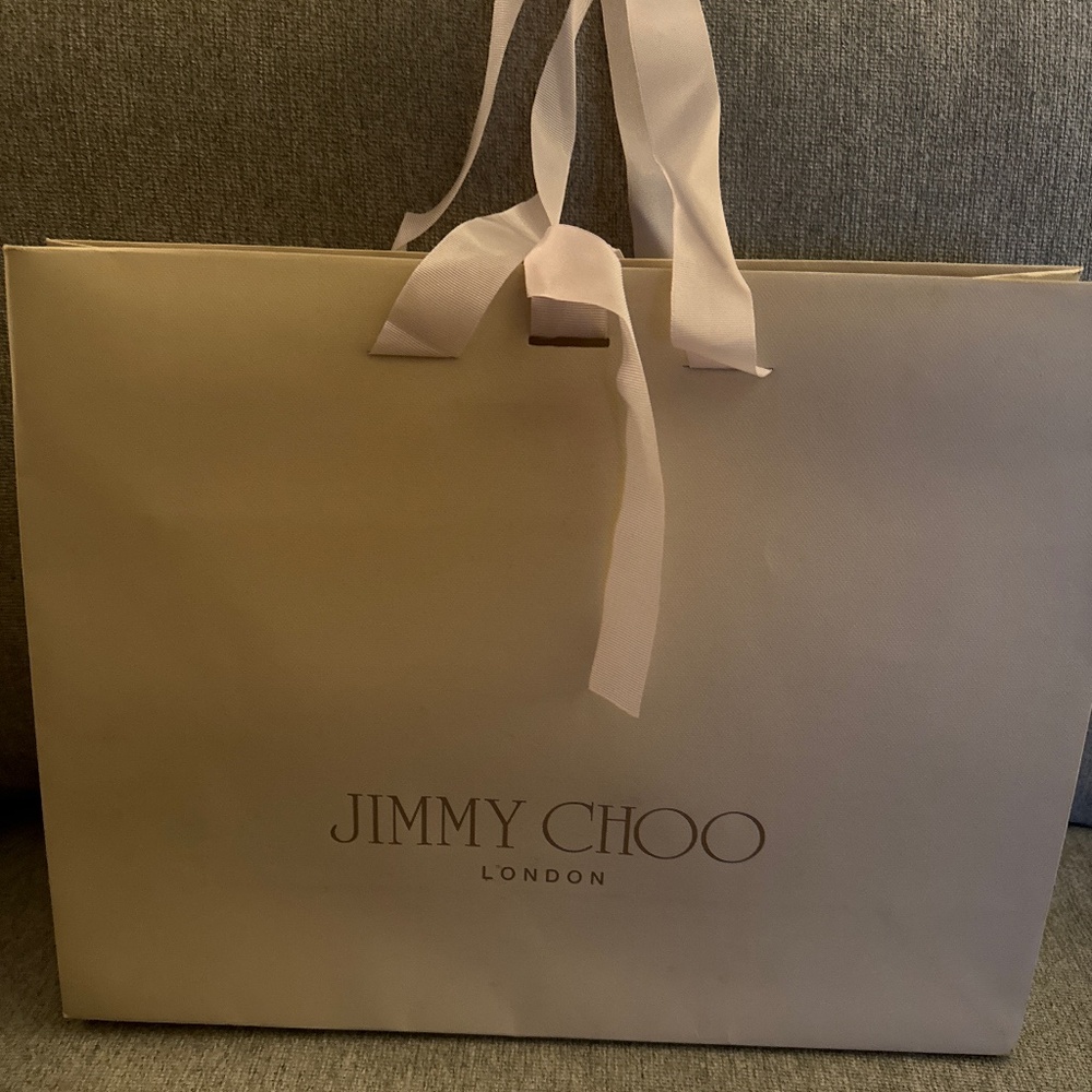 Cream Jimmy Choo Shopping Bag